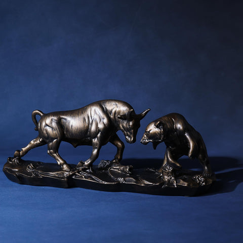 oliruim bear statue on a shelf, a reminder of market balance and strategy