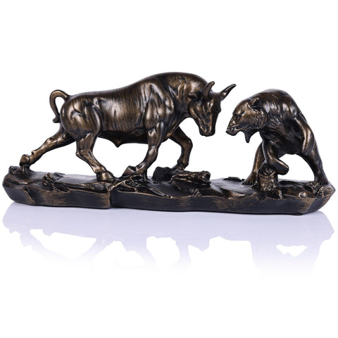 oliruim bull statue on a desk, a professional market symbol for your workspace