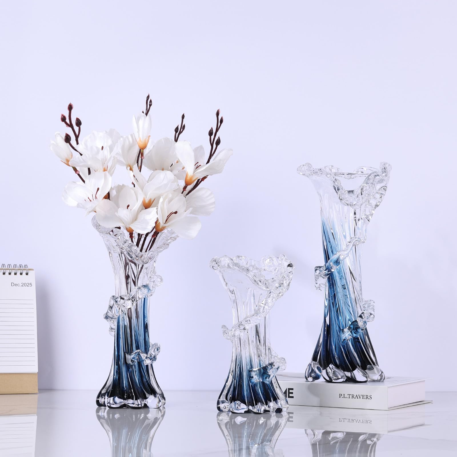 oliruim centerpiece vase 11.8-inch height ideal for dining table displays