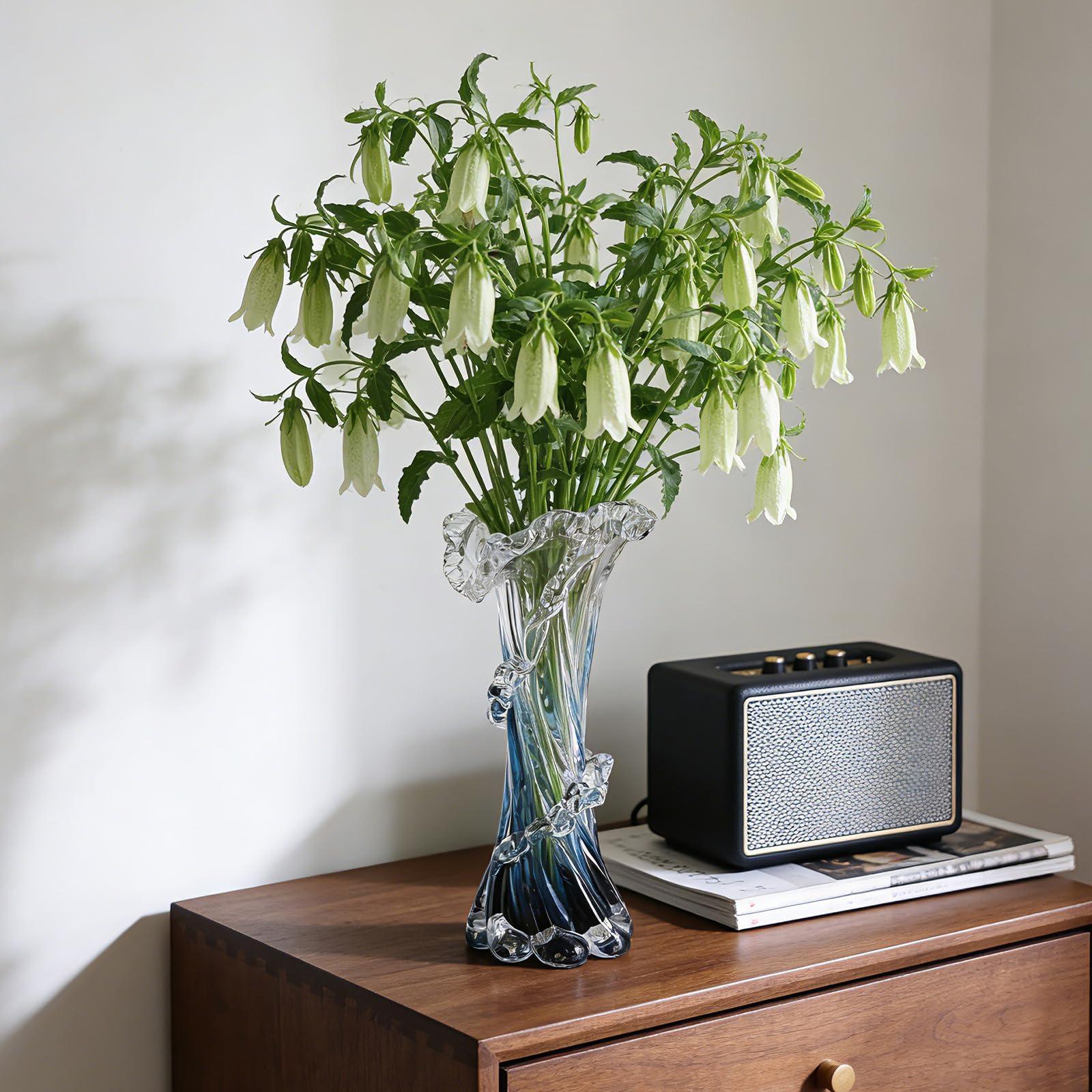 oliruim ocean-inspired vase catches light, brightening sunlit rooms