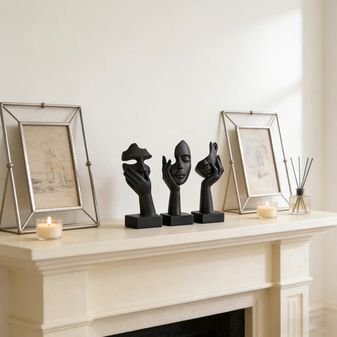 oliruim 3-piece set provides varying heights for shelf depth