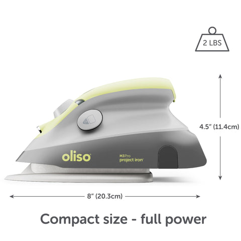 oliso M3Pro 2-inch detail tip reaches seams for accurate finishing