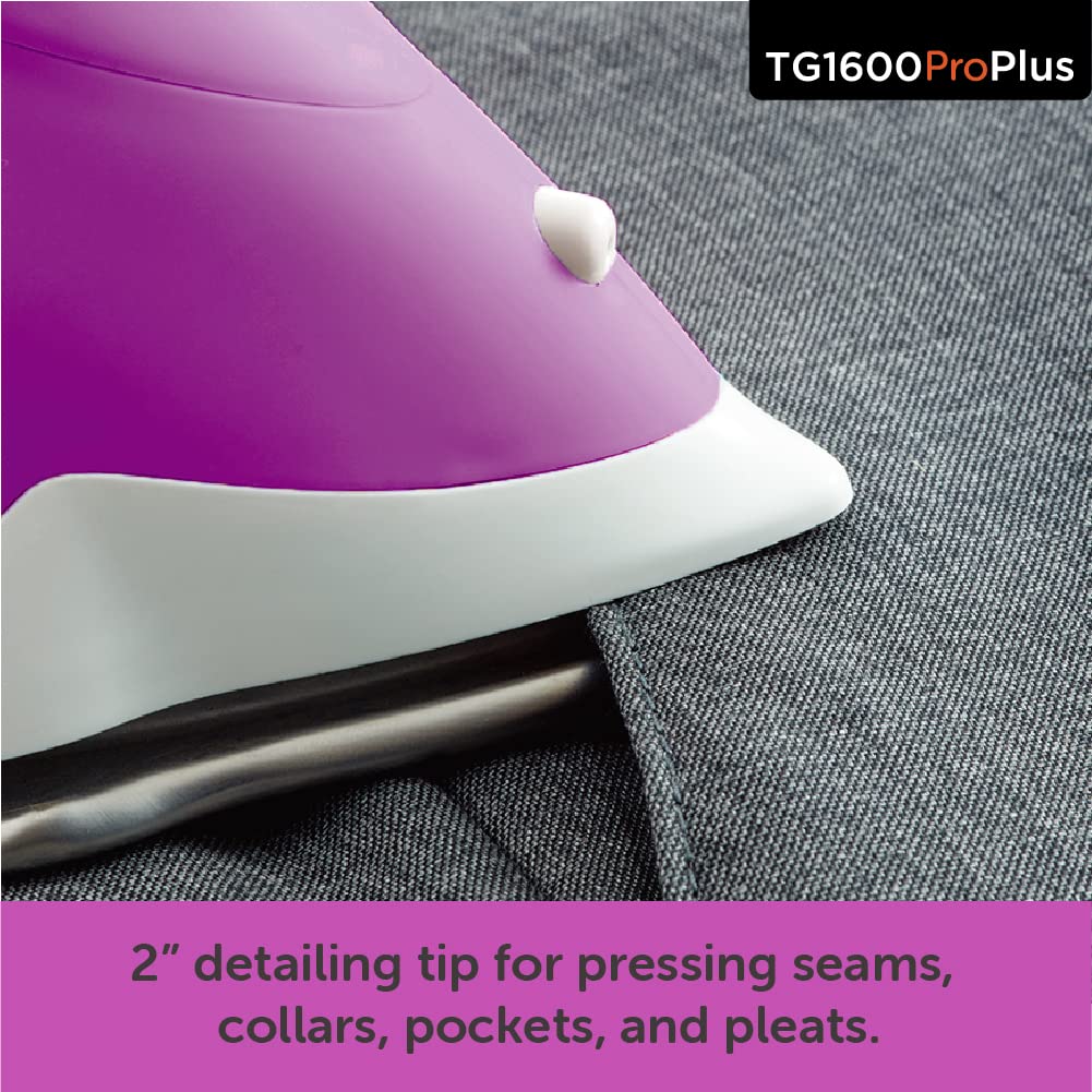 oliso TG1600 ProPlus precision detailer tip reaches pleats and seams