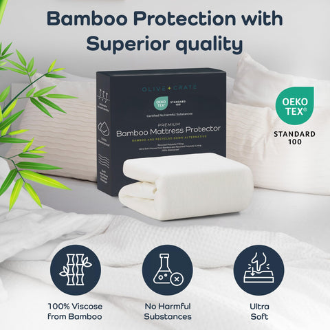 Olive + Crate breathable viscose bamboo layer keeps you cool and comfortable all night.