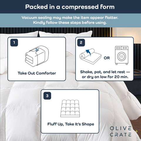 Olive + Crate California King Comforter white bedding aesthetic for a clean, airy look