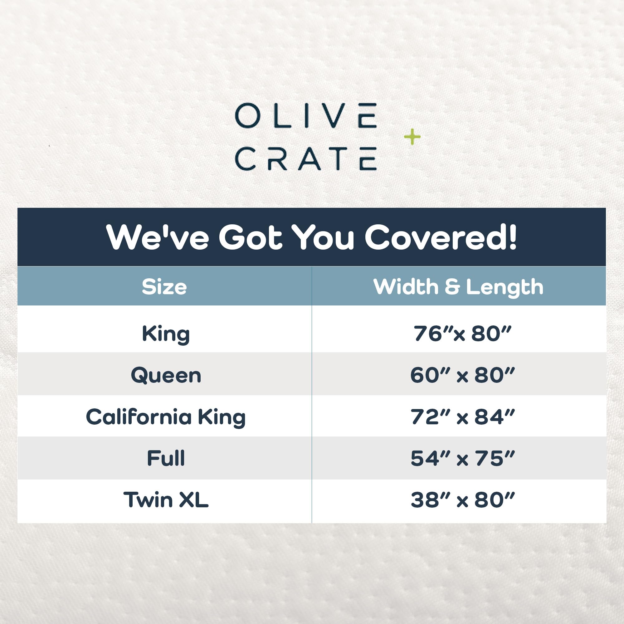 Olive + Crate noiseless comfort cover minimizes crinkles for undisturbed rest.