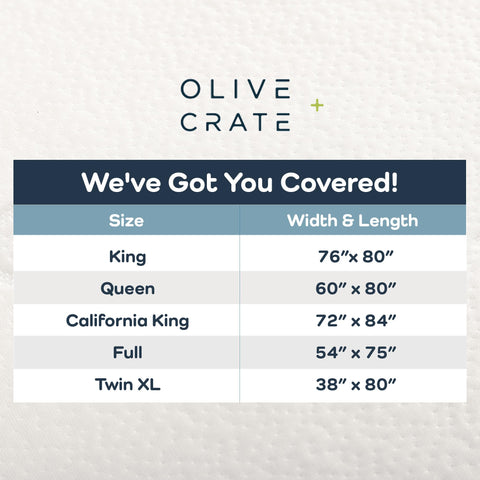 Olive + Crate noiseless comfort cover minimizes crinkles for undisturbed rest.