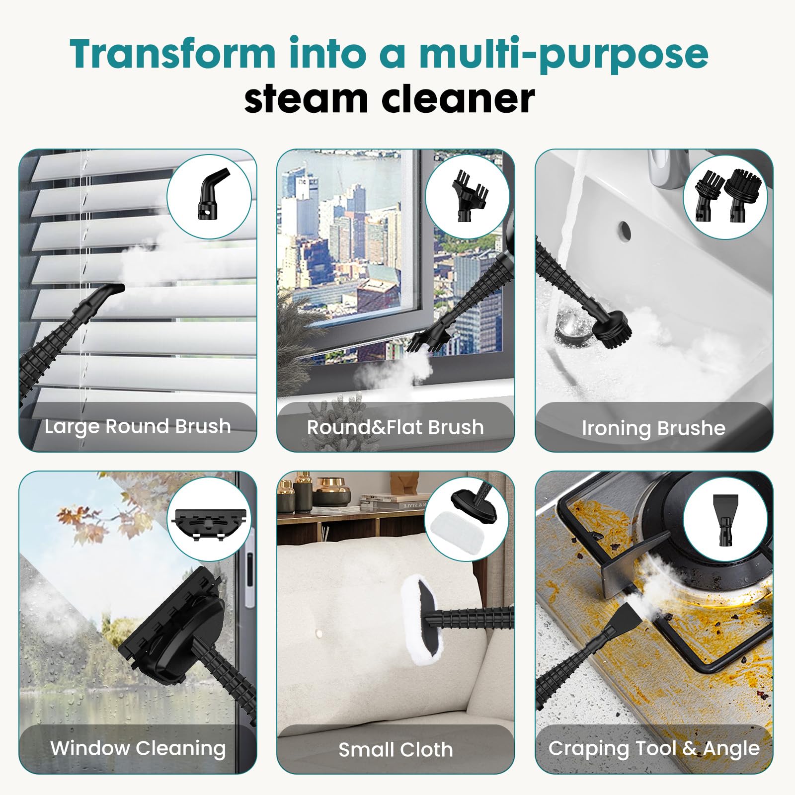 OLIXIS 10-in-1 steam mop carpet glider refreshing a rug.