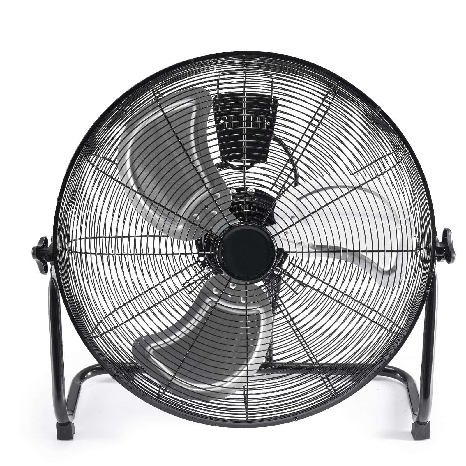 OLIXIS 18-inch high-velocity floor fan with steel frame for workshops