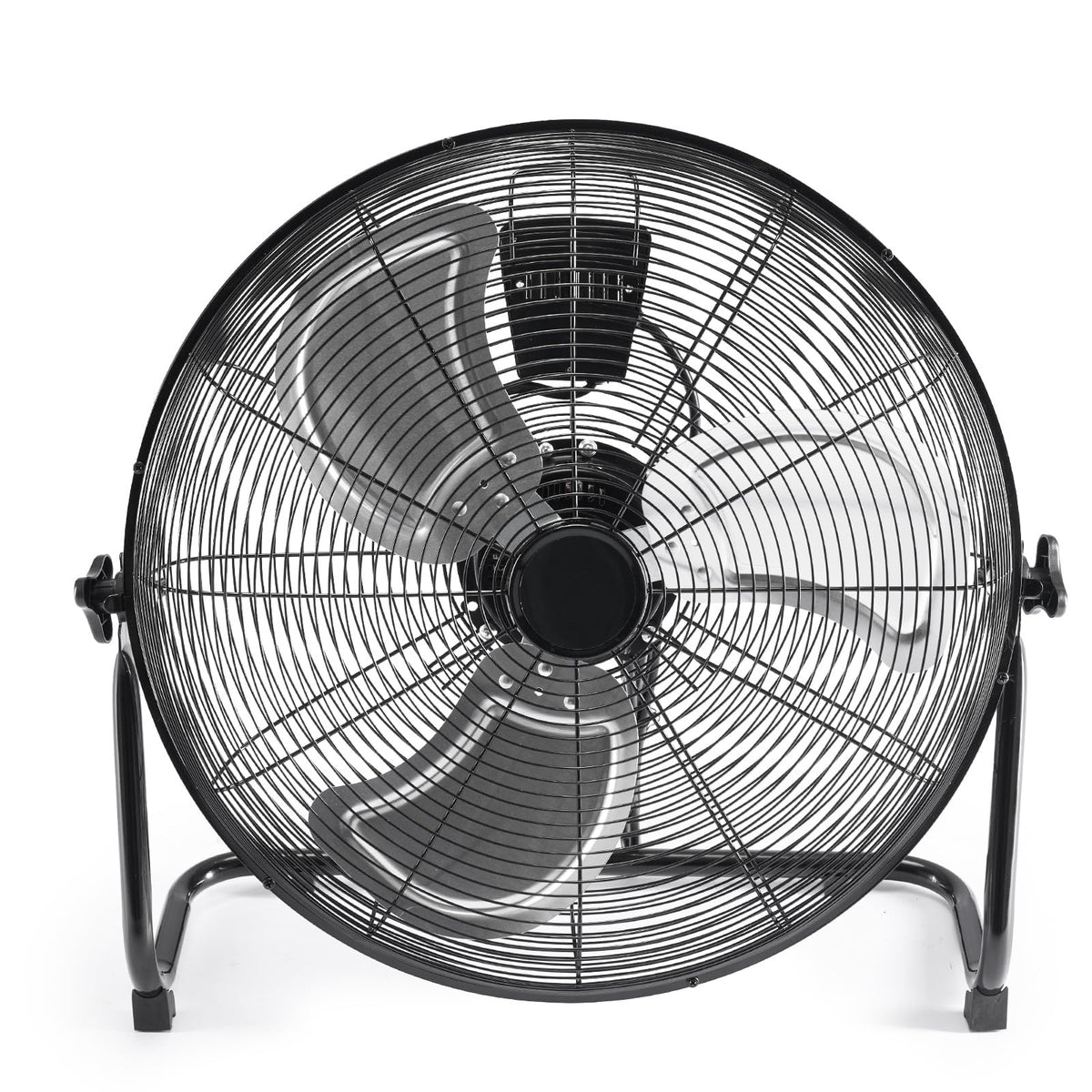 OLIXIS 18-inch high-velocity floor fan with steel frame for workshops