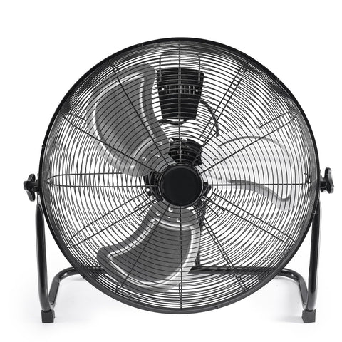 OLIXIS 18-inch high-velocity floor fan with steel frame for workshops
