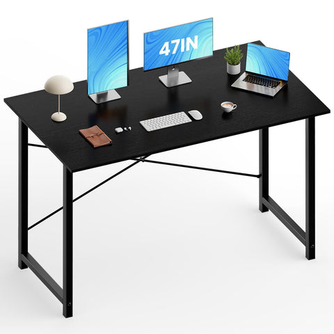 OLIXIS 47inch desk with wood-grain top adds style to your home office.