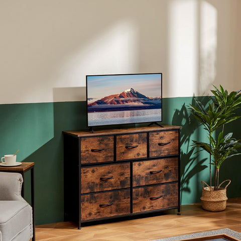 OLIXIS 7-Drawer Dresser assembly with included tools for quick setup