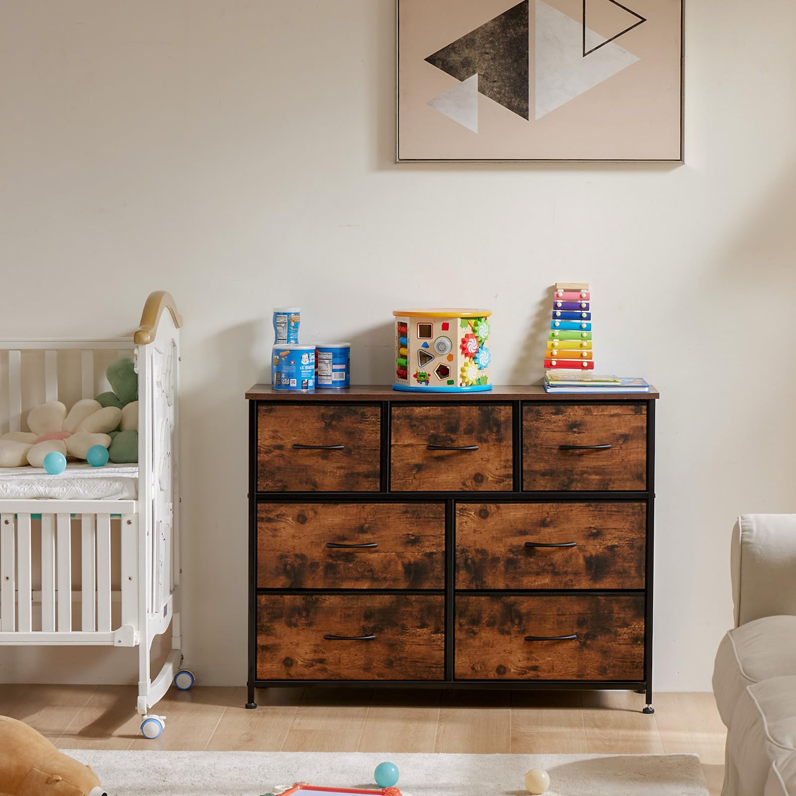 OLIXIS dresser with large capacity drawers for clothes and accessories