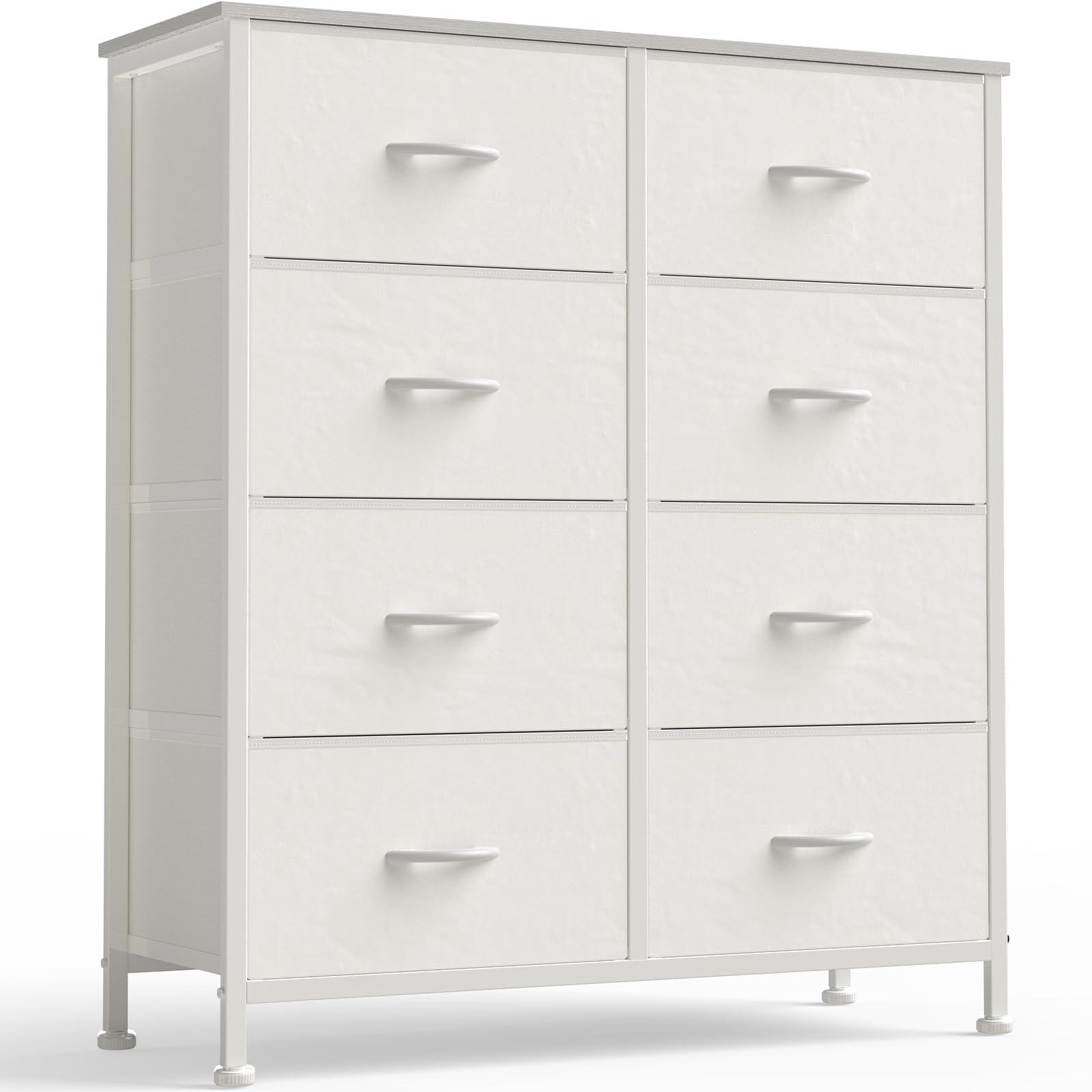 OLIXIS 8-drawer dresser with wood top offers spacious bedroom storage and clean lines