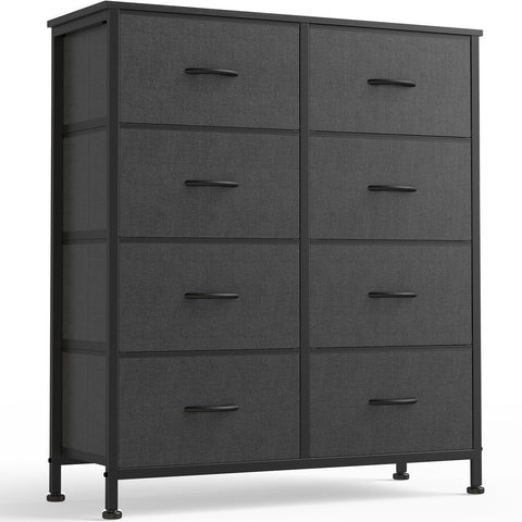 OLIXIS 8-drawer dresser with wood top offers ample storage and a sturdy surface.