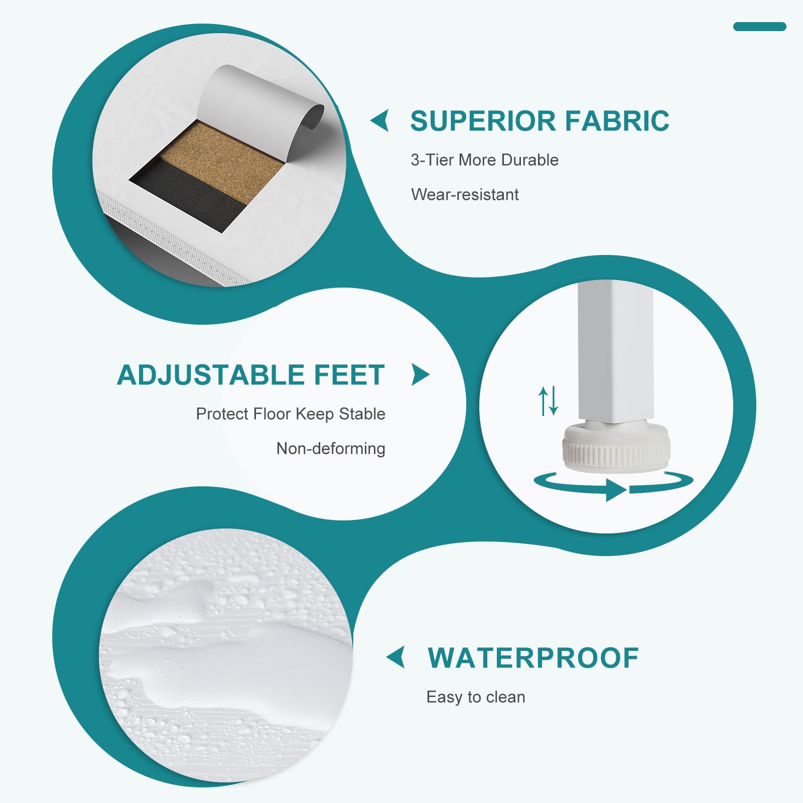 OLIXIS anti tip feet stabilize the dresser on uneven floors