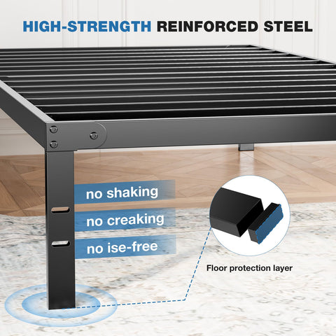 OLIXIS bed frame with polished edges for safe, easy maintenance in the bedroom