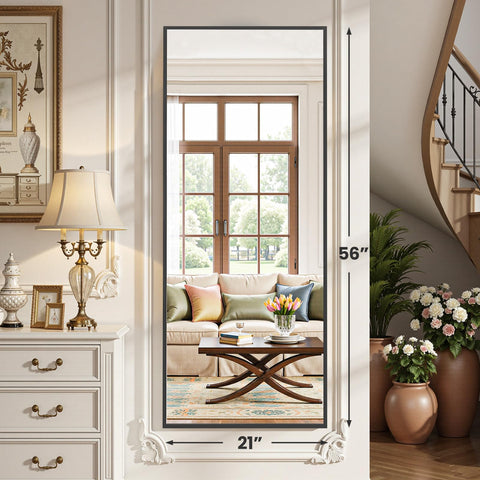 OLIXIS bedroom and living room long-body mirror enhances dressing and décor.