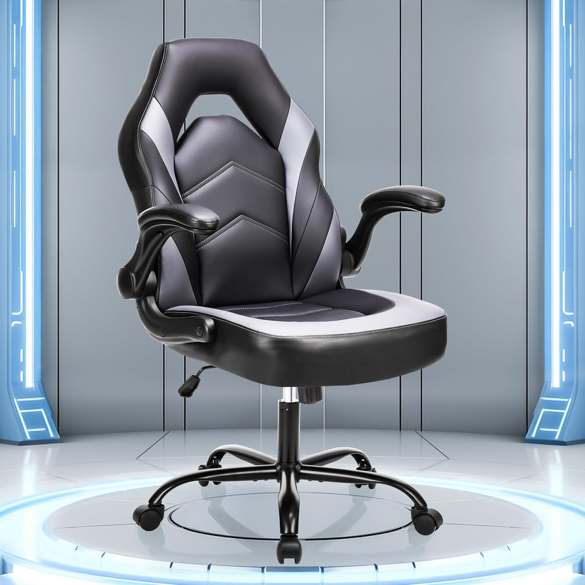 OLIXIS Big and Tall desk chair base with chrome steel for stable everyday use.