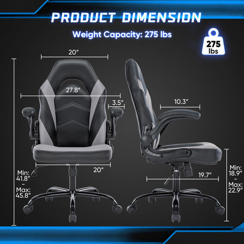 OLIXIS Big and Tall chair tilt function enables relaxed reclining during brief breaks.