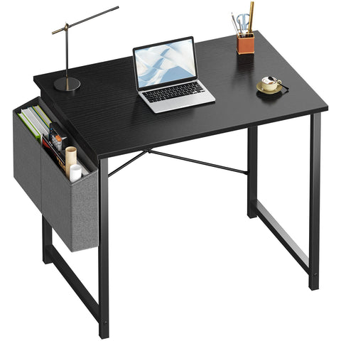 OLIXIS Computer Desk 31inch spacious surface supports dual monitors and keyboard setup