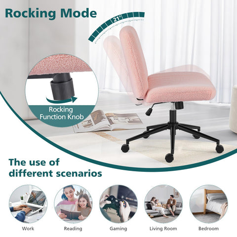OLIXIS Criss Cross Chair armless design frees space at desks