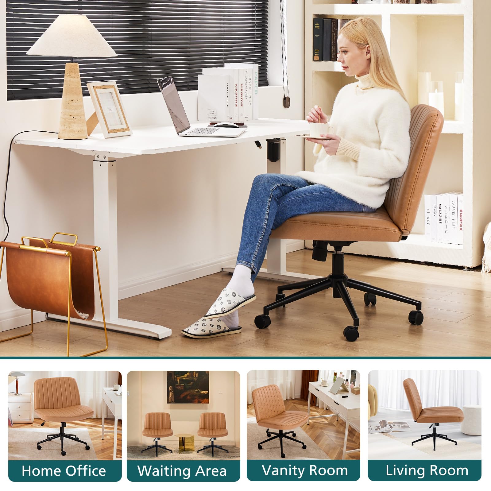 OLIXIS Criss Cross Chair ships with quick, easy assembly.