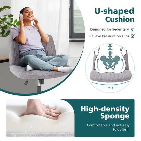 OLIXIS Criss Cross Chair ergonomic backrest supports posture during focused work.