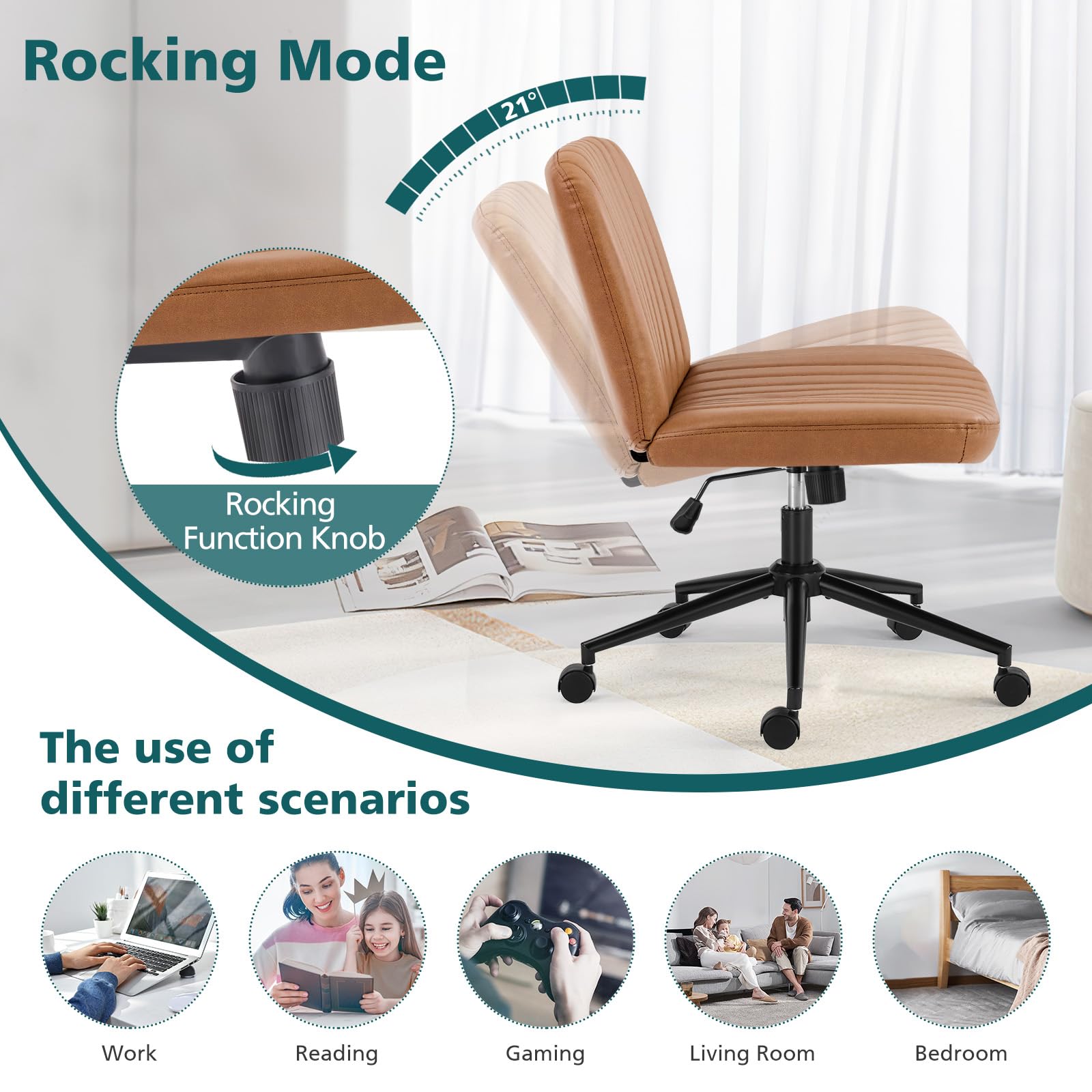 OLIXIS Criss Cross Chair height-adjustable for personalized comfort.