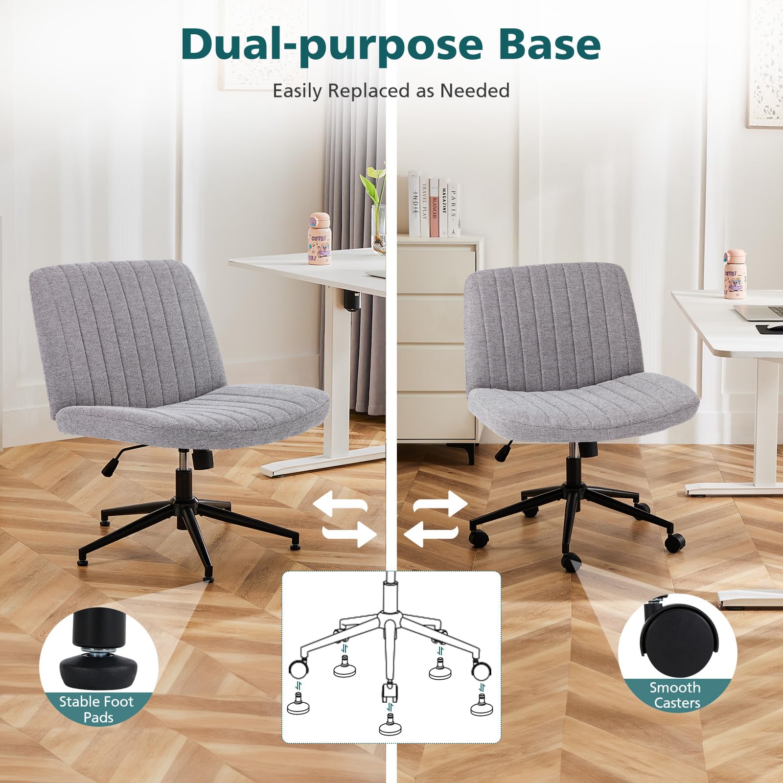 OLIXIS Criss Cross Chair modern chic design enhances home offices.