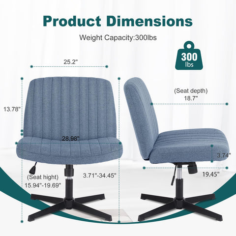 OLIXIS Criss Cross Chair padded fabric seat for daily comfort