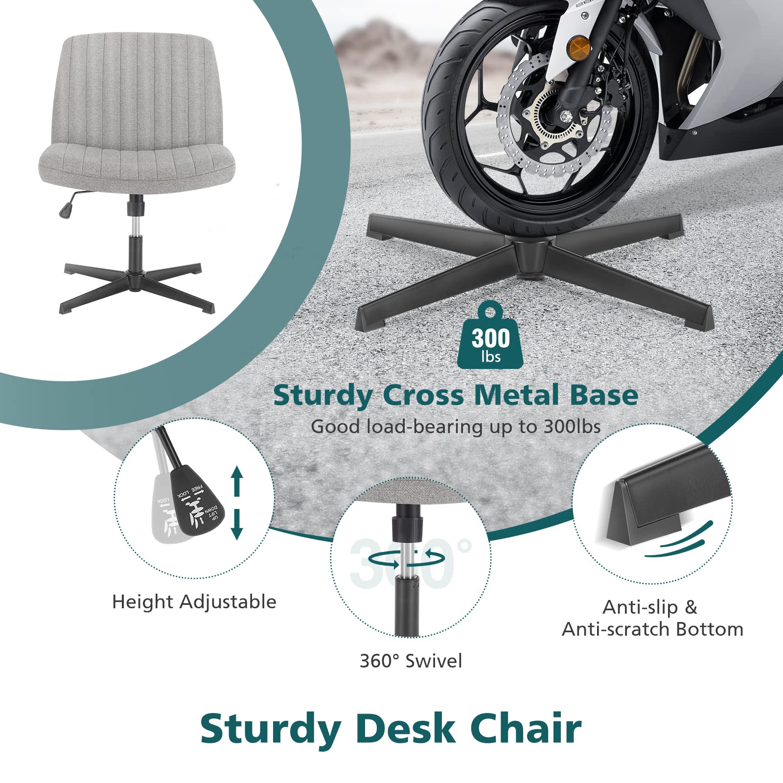 OLIXIS Criss Cross Chair padded seat delivers plush comfort for long study sessions.