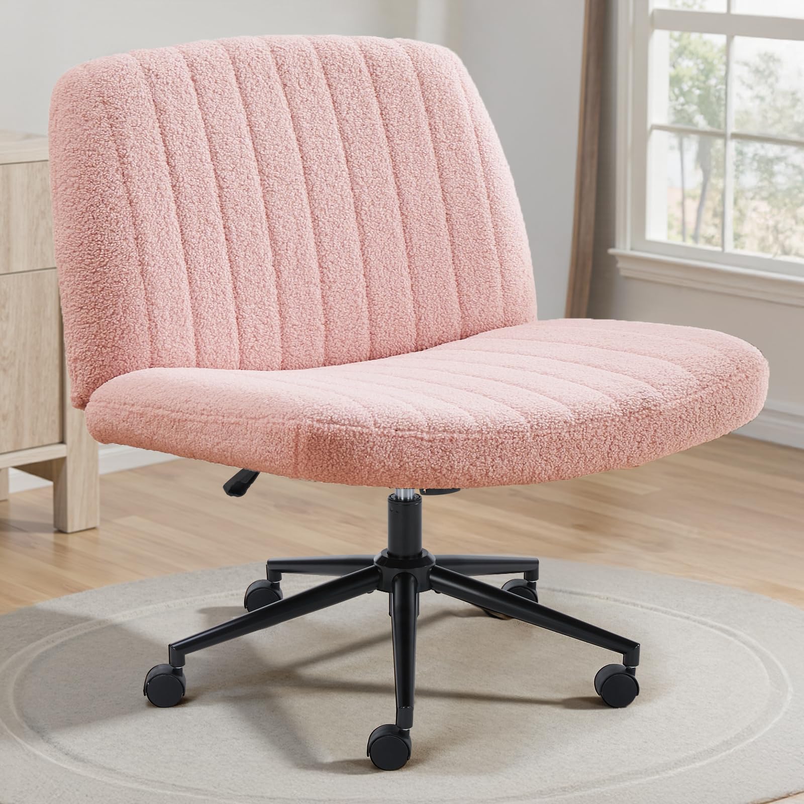 OLIXIS Criss Cross Chair with wheels on hard floors for easy mobility