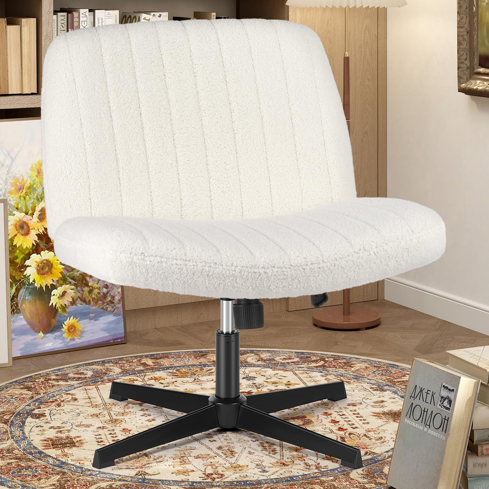 OLIXIS Criss Cross Chair with wide seat for comfortable study sessions