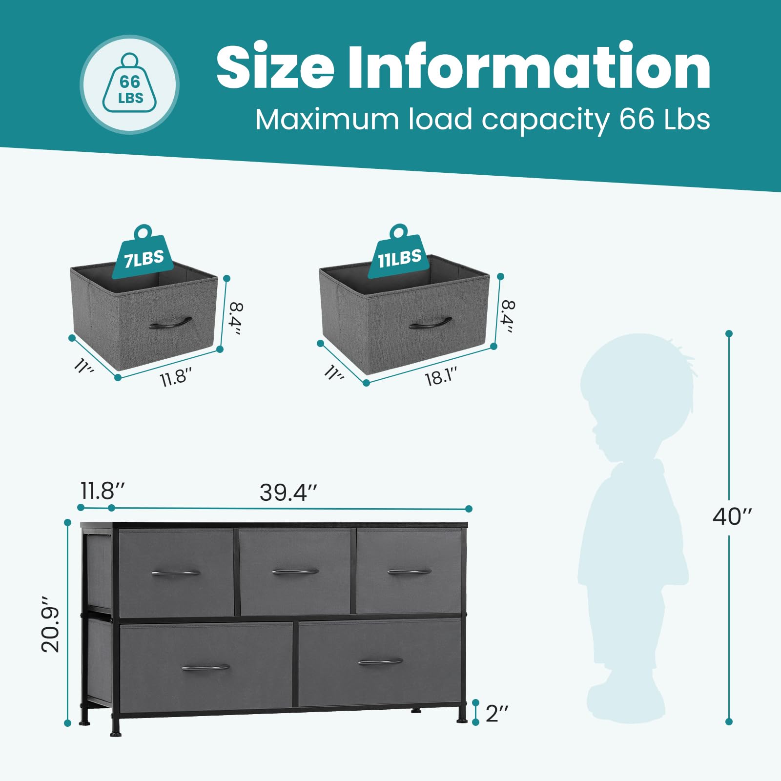Anti-tip system on OLIXIS dresser helps keep furniture stable.