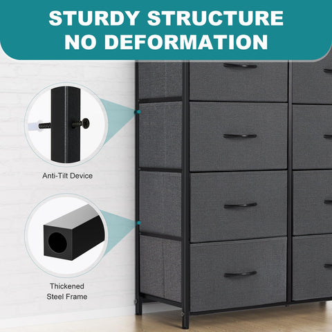 OLIXIS dresser showcased in a bedroom setup for organized living spaces.