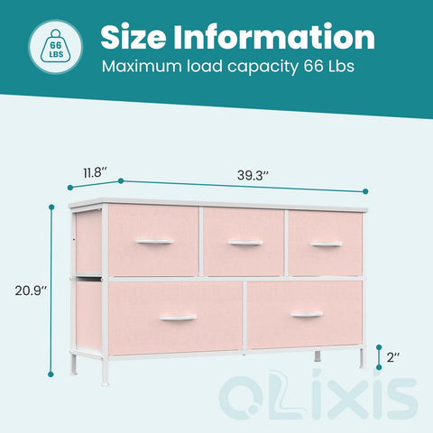 OLIXIS pink dresser during assembly showing simple setup