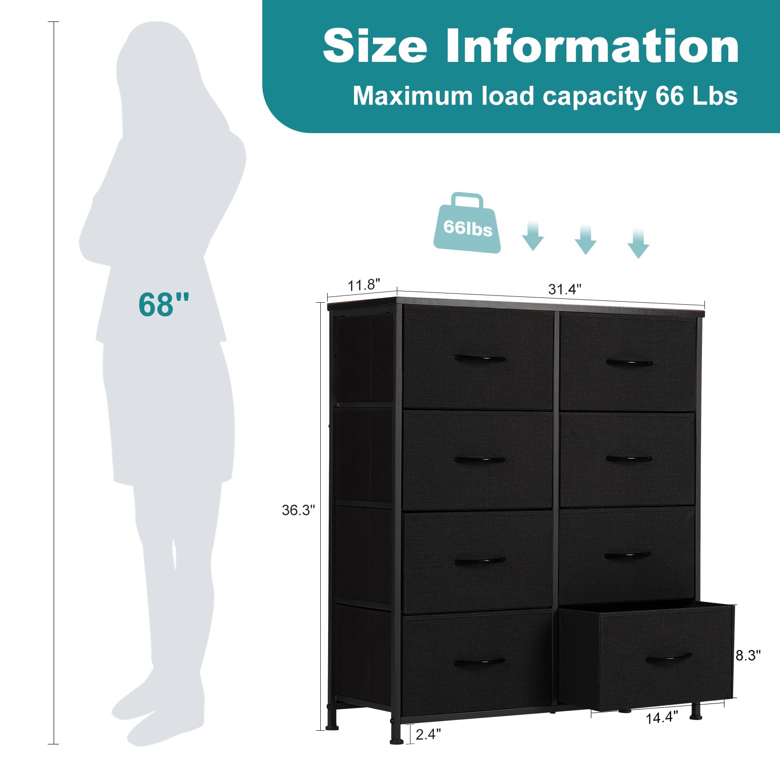 OLIXIS fabric drawer storage unit keeps clutter tidy and accessible