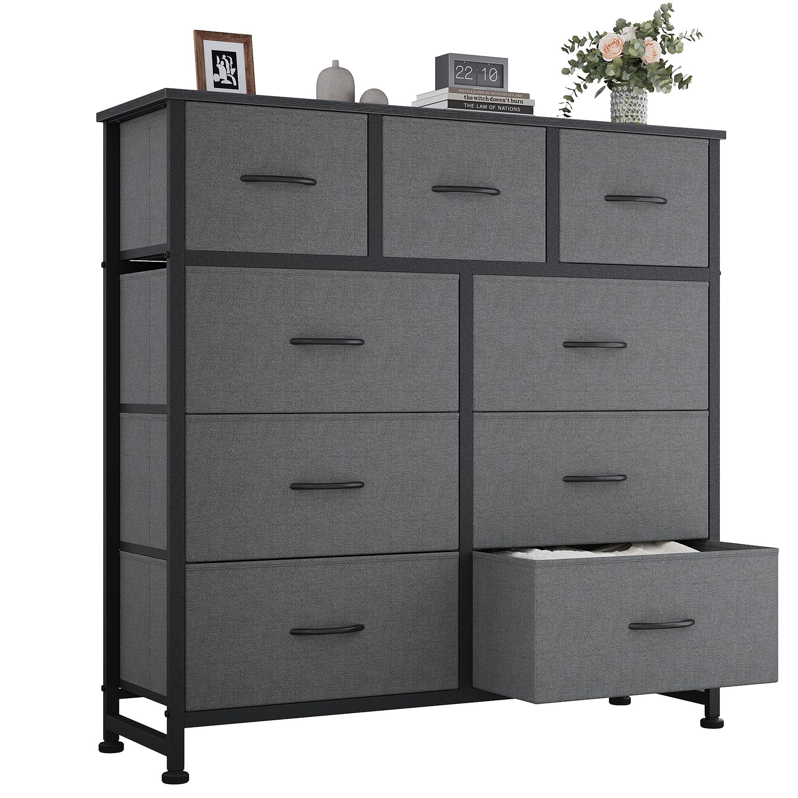 OLIXIS 9-drawer dresser front view offers spacious clothing storage and easy access.