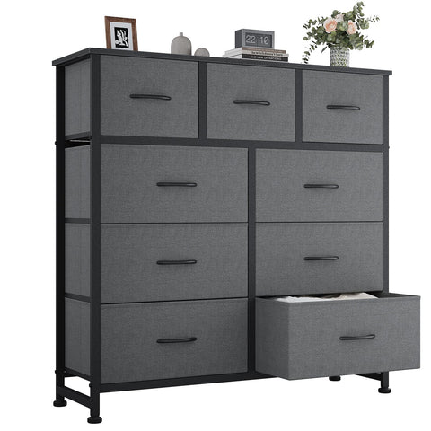 OLIXIS 9-drawer dresser front view offers spacious clothing storage and easy access.