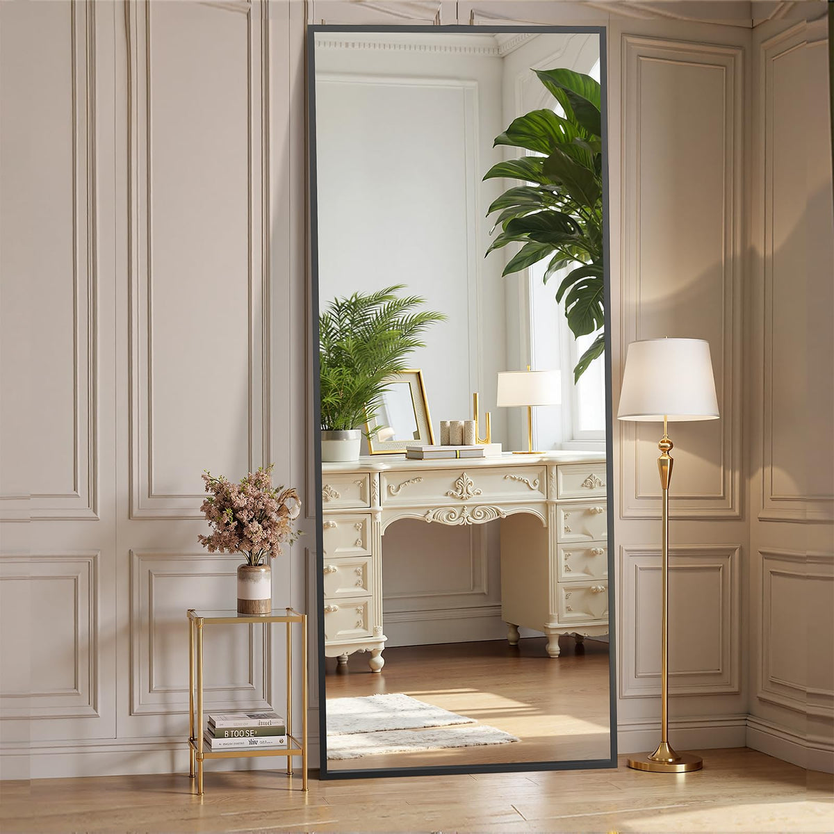 OLIXIS full-length mirror with arched top brightens space and reflects your full silhouette.