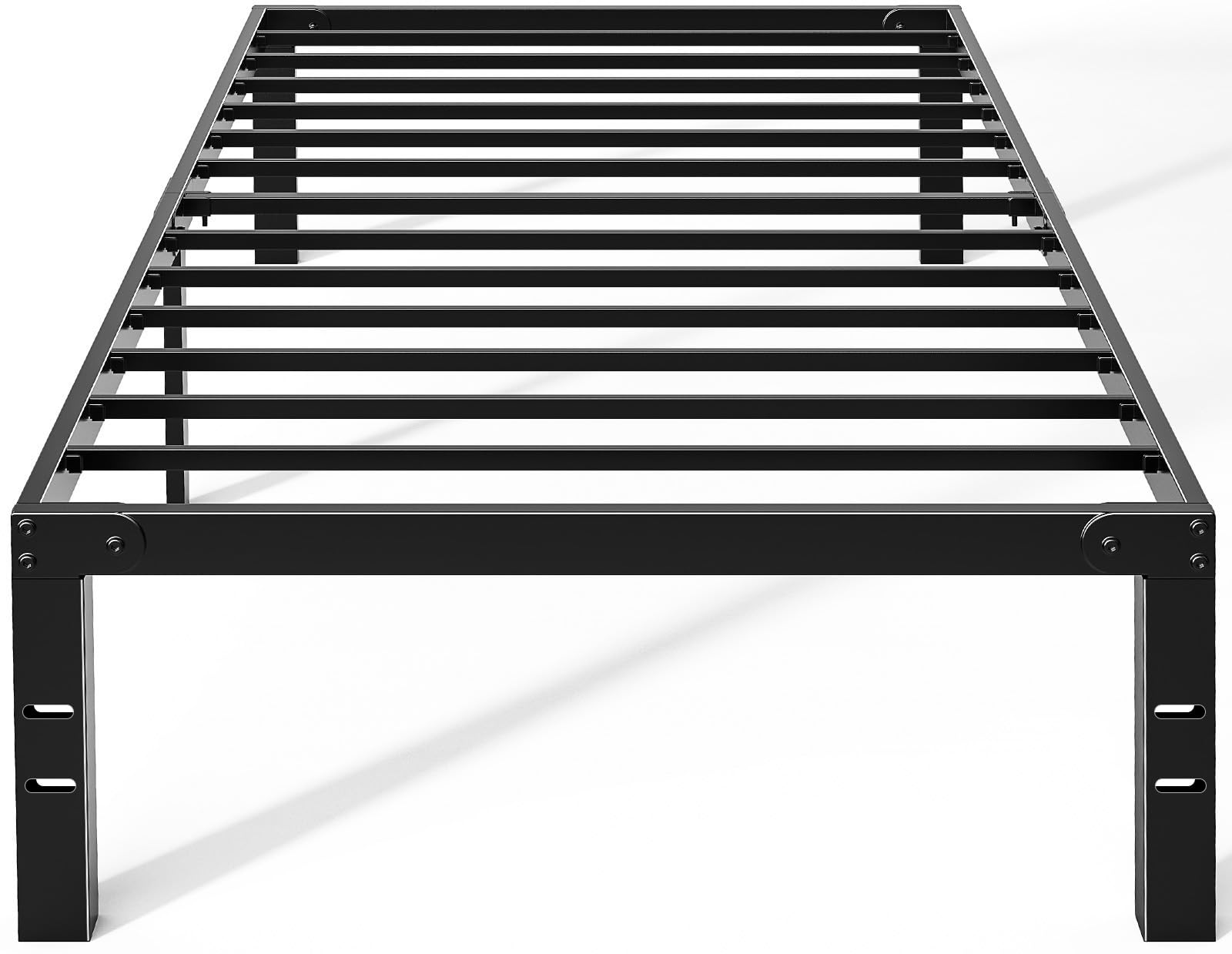 OLIXIS metal twin bed frame assembly video showing quick setup and durable foundation