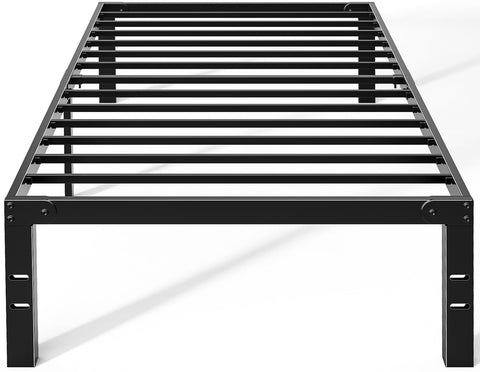 OLIXIS metal twin bed frame assembly video showing quick setup and durable foundation