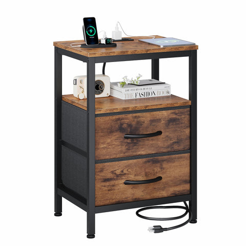 OLIXIS Nightstand charging station with USB-C and USB-A for easy bedside charging