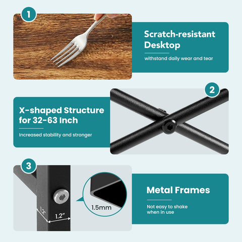OLIXIS desk available in six sizes and three colors