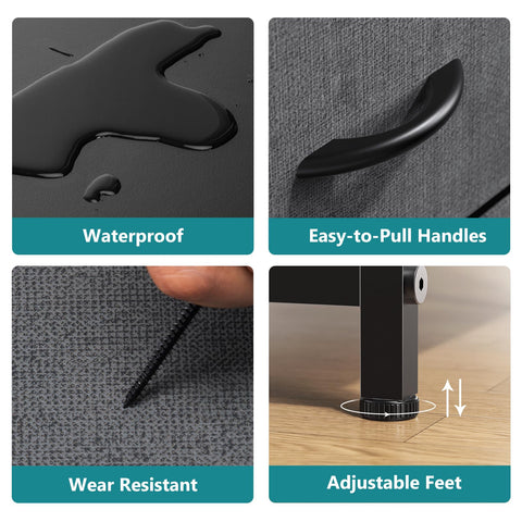 OLIXIS steel frame with anti-tip kit ensures stable storage in any room.