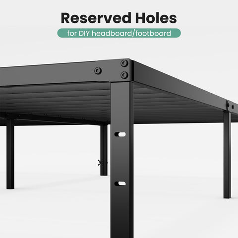 OLIXIS Twin Bed Frame under-bed storage keeps items organized.