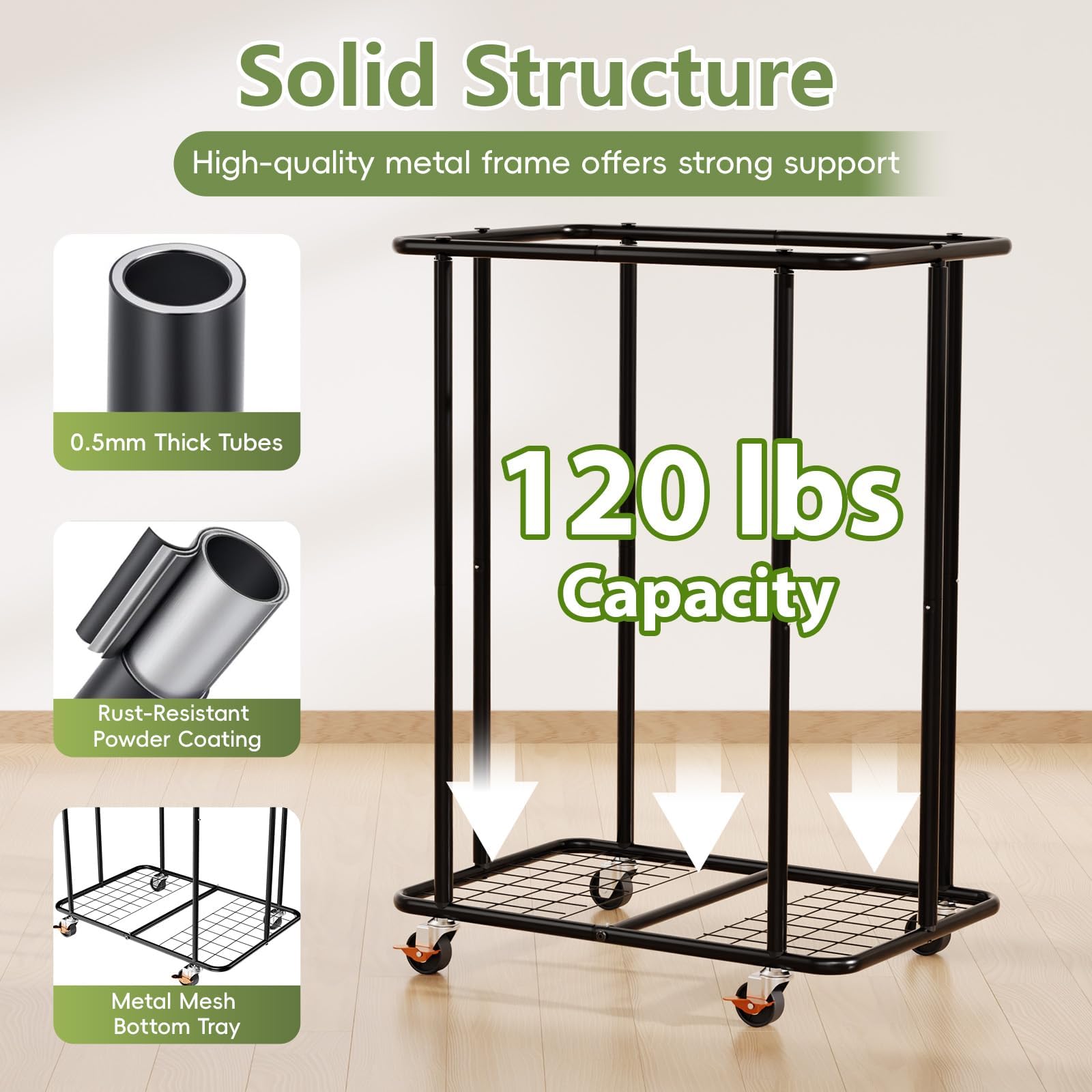Olldide front mesh pocket for storing small items like socks.