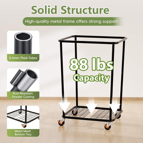 Olldide locked wheels prevent movement for secure placement